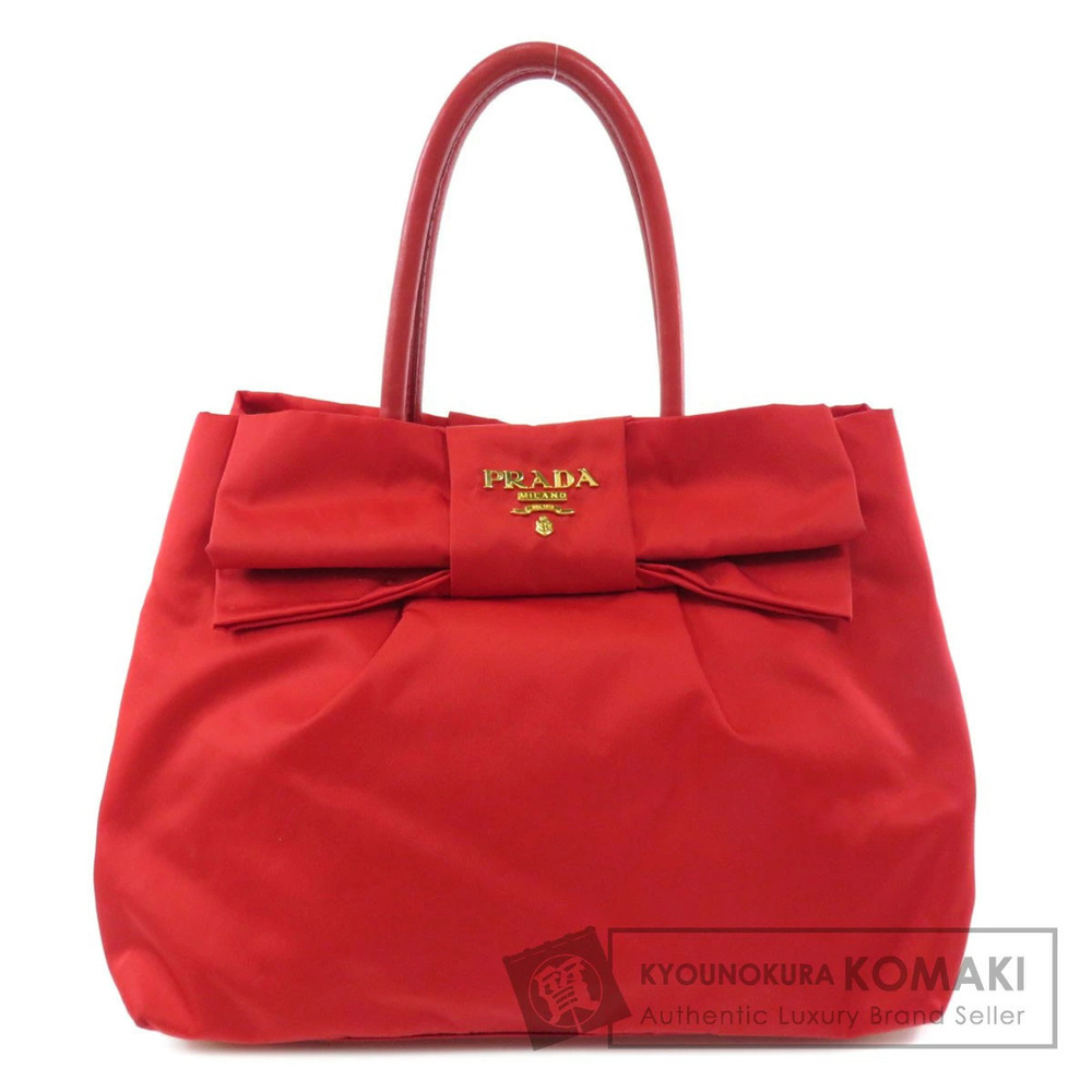 Prada Fiocco bow satchel Red leather prominent bow